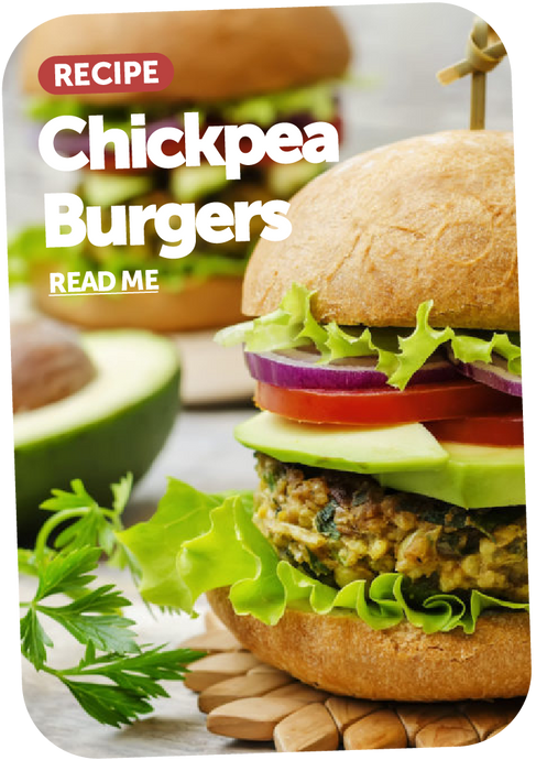Chickpea burger recipe with simple slaw