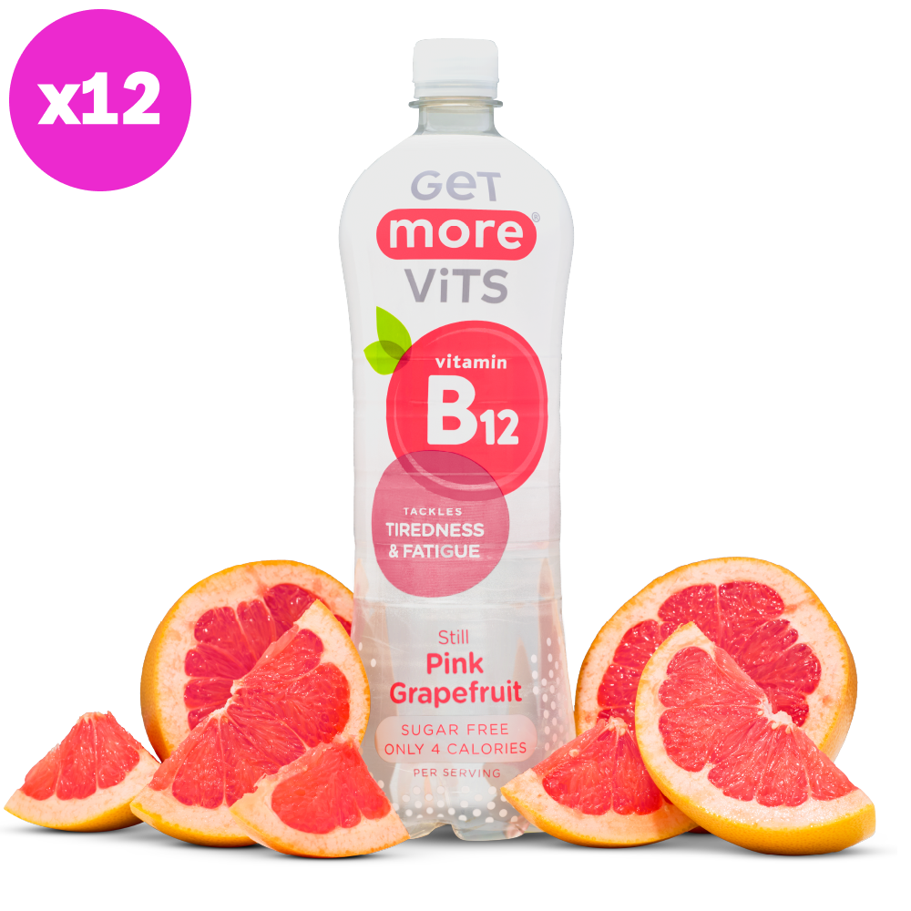 Pink Grapefruit Vitamin B12 Bottles