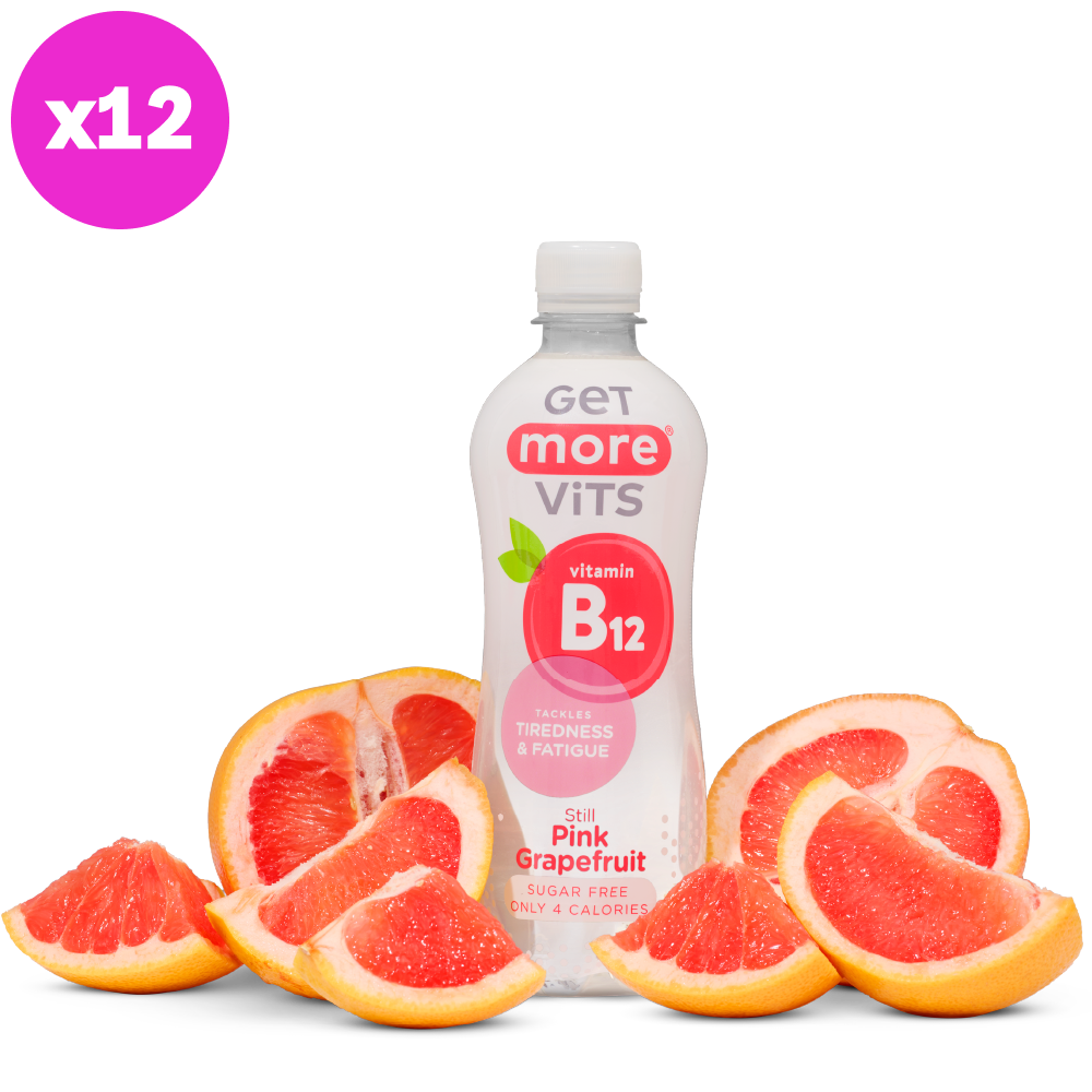 Pink Grapefruit Vitamin B12 Bottles