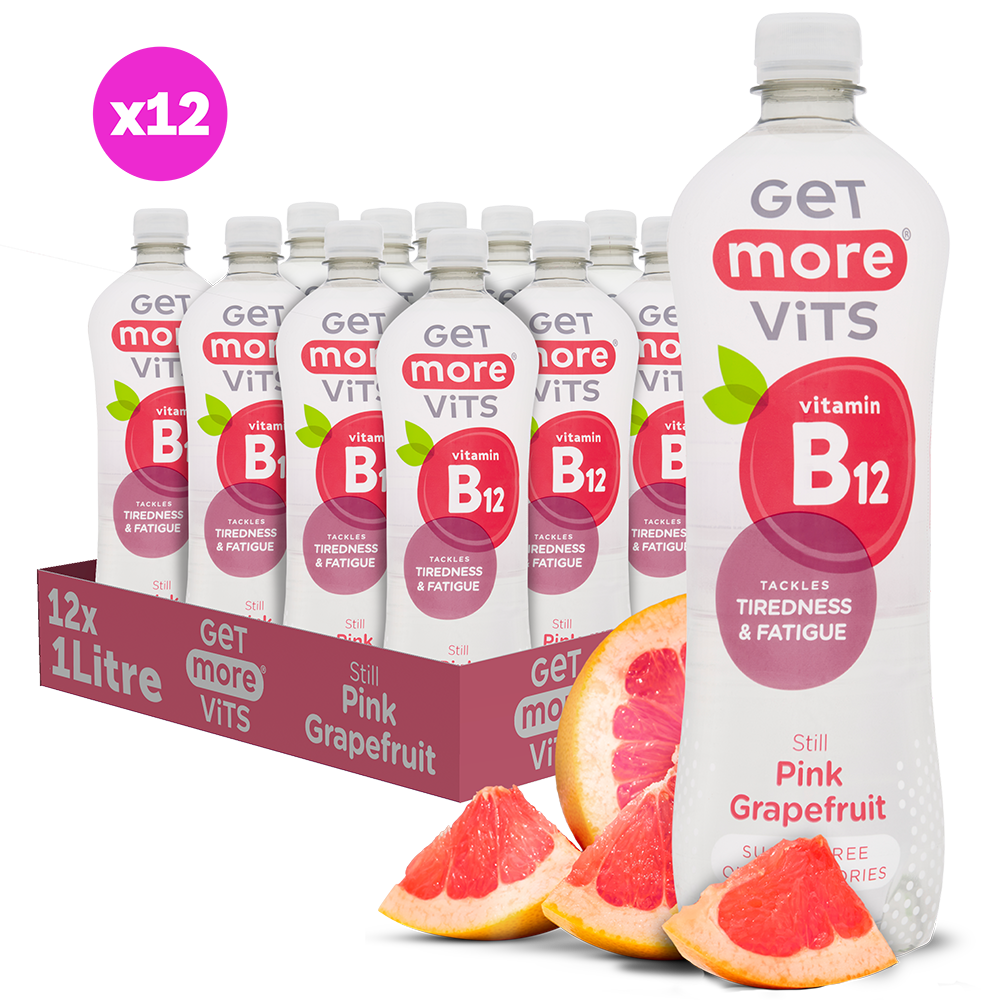 Pink Grapefruit Vitamin B12 Bottles