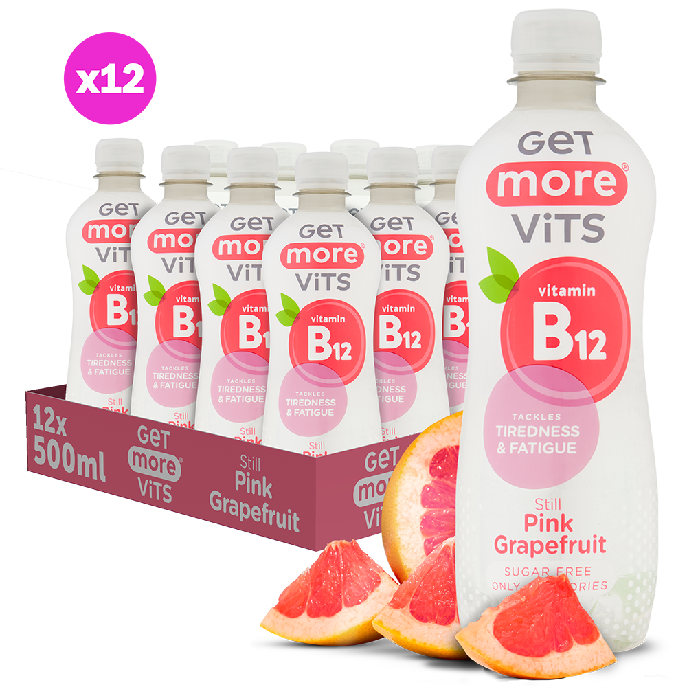 Pink Grapefruit Vitamin B12 Bottles