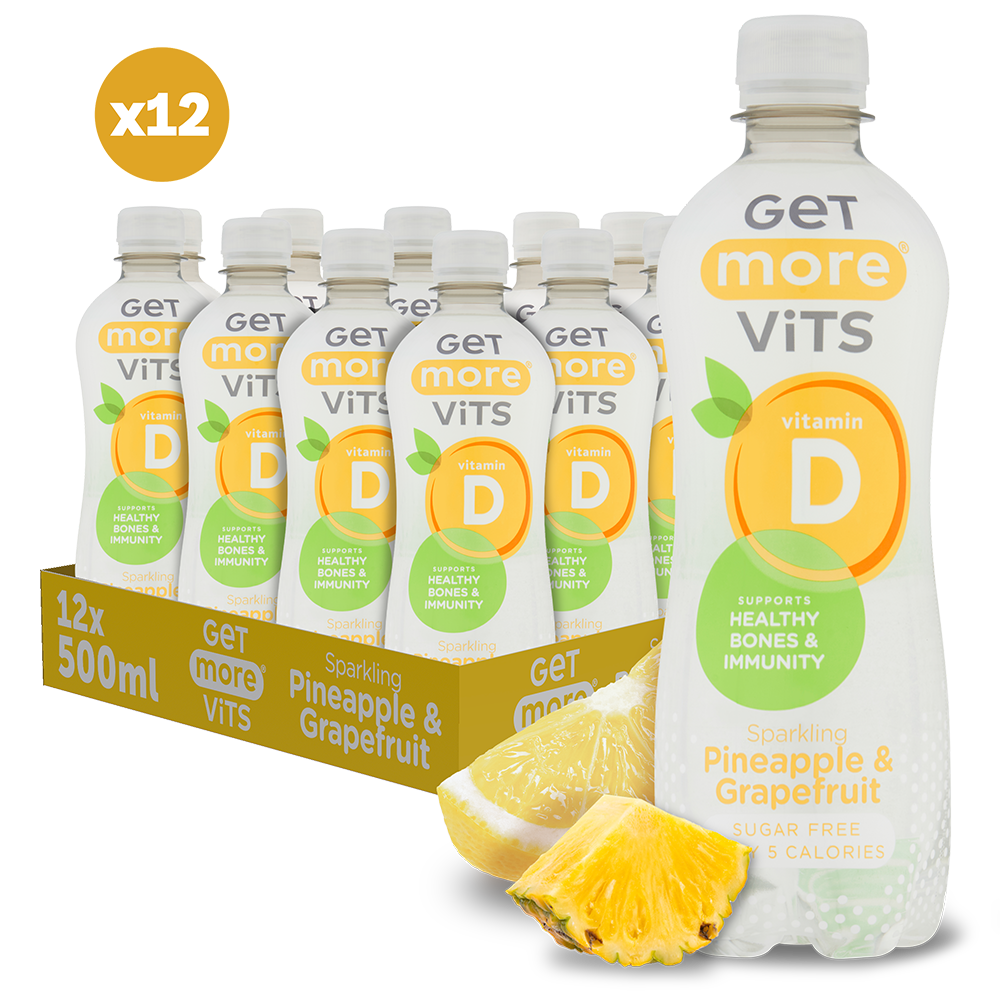 Pineapple & Grapefruit Vitamin D Bottles