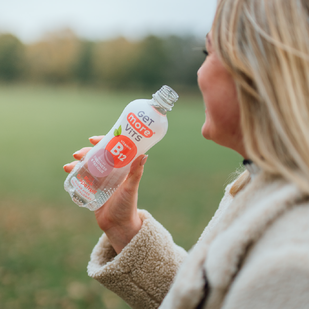 Pink Grapefruit Vitamin B12 Bottles