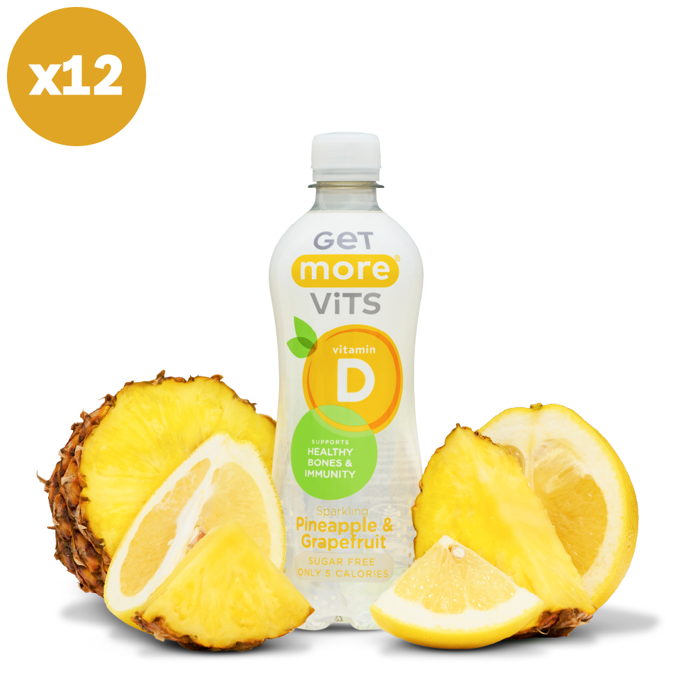 Pineapple & Grapefruit Vitamin D Bottles