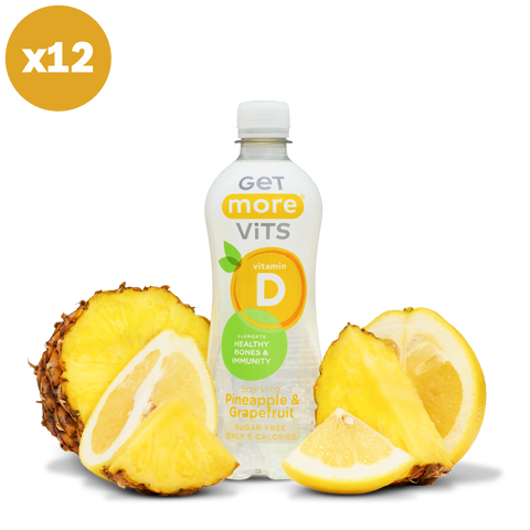 Pineapple & Grapefruit Vitamin D Bottles